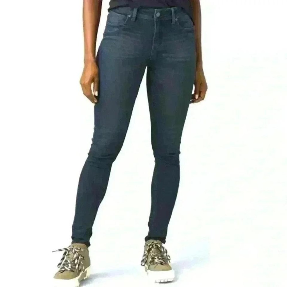 PRANA | Women's Soma‎ Tinted Black Skinny Slim Fit Mid Rise Denim Jeans, Size 30